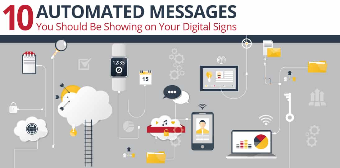 Automated messages can be set up one time to always show the latest data on digital signs