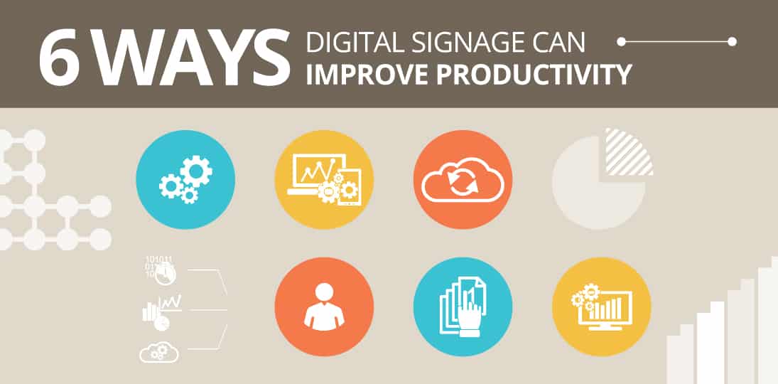 Get 6 ideas to improve productivity using digital signage in your facility
