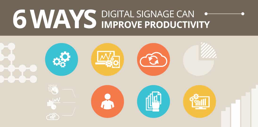 Get 6 ideas to improve productivity using digital signage in your facility