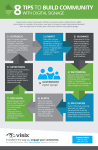 Download our free infographic for tips on digital signage for government offices