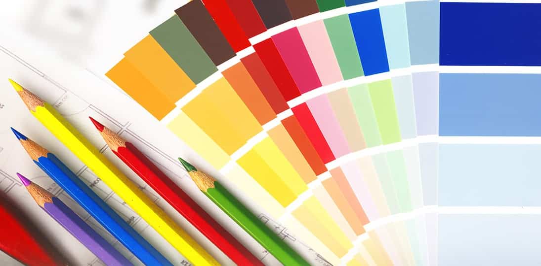 refreshing color swatches and colored pencils for digital signage content inspiration