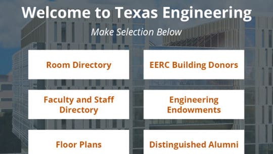 University of Texas Interactive Donor Board