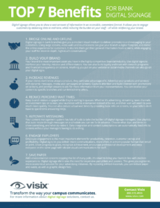 Download the free infographic: Top 7 Benefits of Bank Digital Signage
