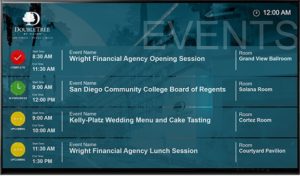 Hotel Events Board Digital Signage