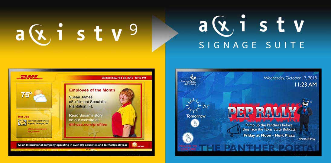 Read 10 reasons to switch to AxisTV Signage Suite software for better workflows and more features