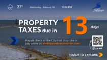 City of Sheboygan interactive digital signage design in AxisTV Signage Suite software