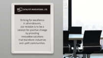 Visix EPS 125 Epaper Sign with Mission Statement