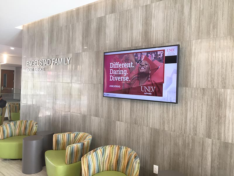 UNLV Digital Signage powered by AxisTV Signage Suite from Visix