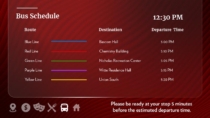 University of Wisconsin Digital Signage Bus Schedule