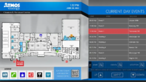 Atmos Energy RoomBoard™ design from Visix - map events on digital signage
