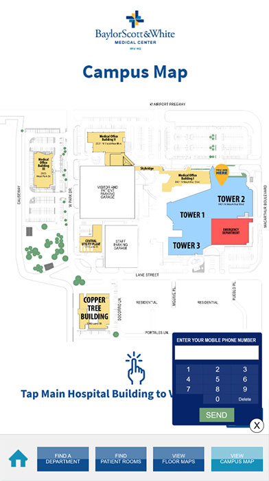 baylor scott white medical center interactive wayfinding