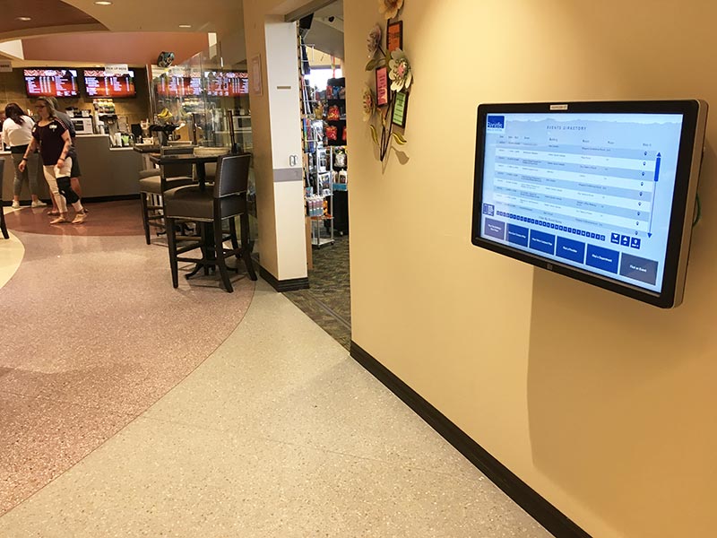 Benefis Health System custom interactive directory on touchscreens