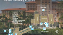 Visix designed this interactive wayfinding digital sign for Biltmore Hotel Miami