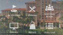 Biltmore Hotel Miami Interactive Design with wayfinding, events, rooms and dining info