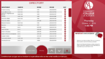 Community College of Aurora Interactive Directory with digital signage message playlists