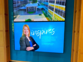 Cox Lobby Digital Signage - Content Management by Visix