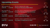 D&#039;Youville University Digital Signage Layout - Created in AxisTV Signage Suite