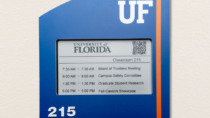 E-Paper Digital Room Sign Custom Faceplate for University of Florida
