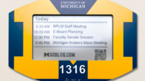 E Ink Meeting Room Sign Custom Faceplate for University of Michigan