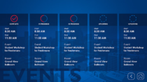 Georgia State University Events Board shows today&#039;s schedule on digital signs