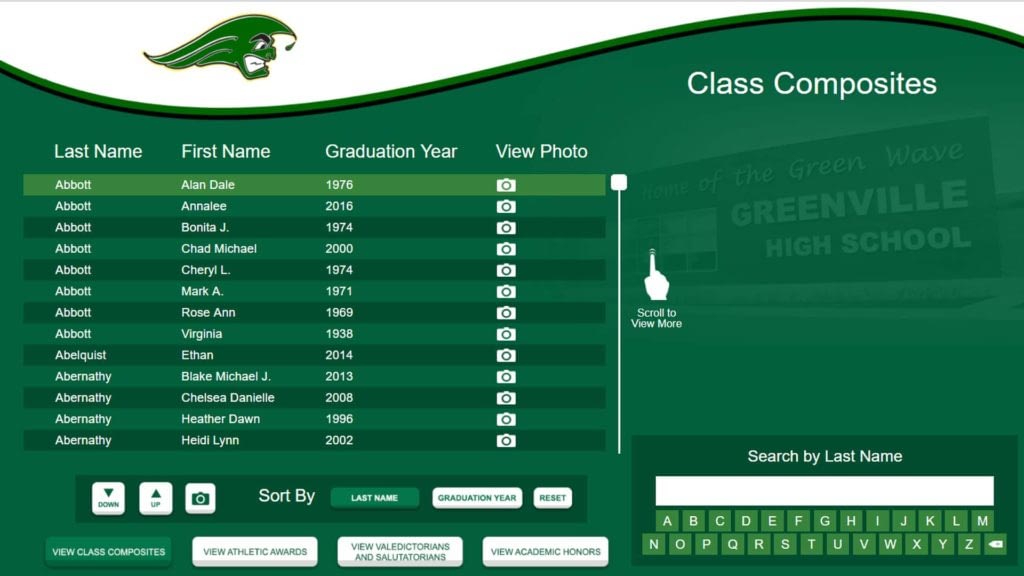 greenville-school-interactive-hall-of-fame-demo