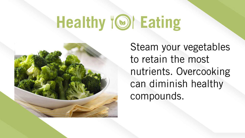 Visix Digital Signage Content Subscriptions | Health Tips Feed | Healthy Eating Design Sample