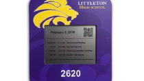 Littleton High School Epaper Room Sign with Custom Faceplate from Visix