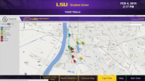 Louisiana State Interactive Wayfinding with Live Shuttle Mapping - designed by Visix