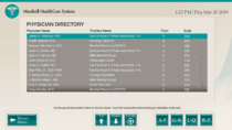 Visix designed this branded interactive directory for Marshall Healthcare System