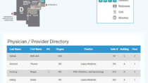 Palos Health Interactive Directory for physicians can be sorted and has ADA controls at the bottom