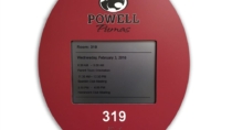 Powell Middle School Epaper Room Sign from Visix with Custom Faceplate Design