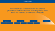 Visix designed this custom interactive donor board for Providence Alaska Foundation