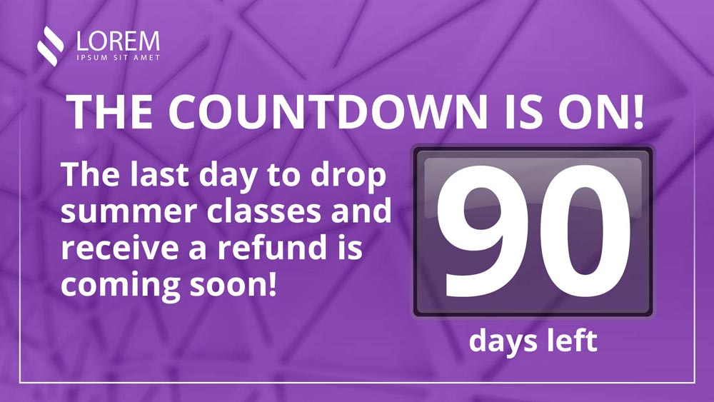 Countdown by Day in Purple