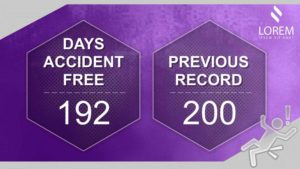 Show how many days you've gone without a safety incident or injury with our countdown kit