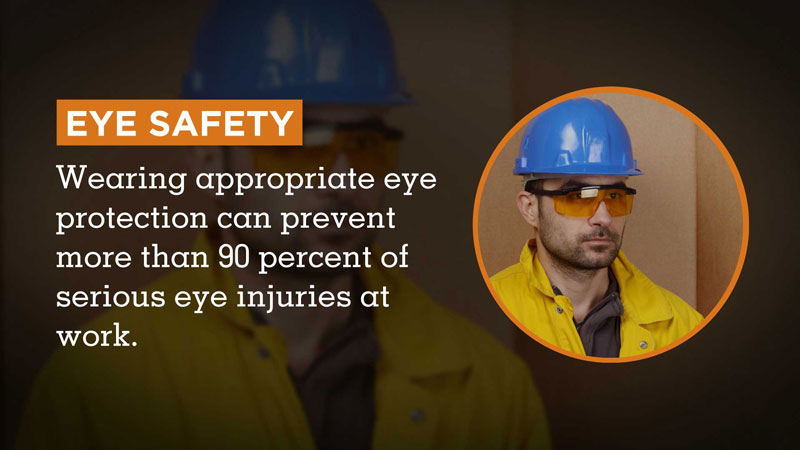 Visix Digital Signage Content Subscriptions | Safety Tips Feed | Eye Safety Tips Message Sample