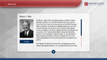 Saginaw Valley State University Donor Board from Visix shows donor bios and more