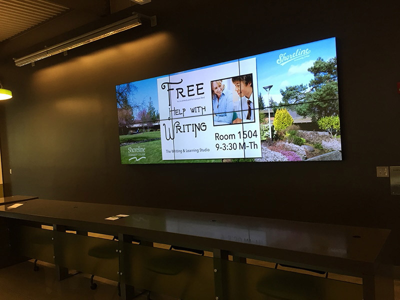 Shoreline Community College Digital Signage Video Wall