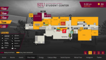 Southern Illinois University Interactive Wayfinding includes floor maps, legend and turn-by-turn directions
