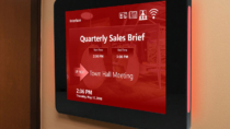 Touch10 Room Signs from Visix can change what&#039;s on screen when a room is in use