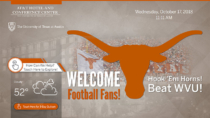 University of Texas AT&amp;T Conference Center Digital Sign with touchscreen hot spots