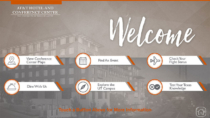 University of Texas AT&amp;T Conference Center Interactive Digital Sign - designed by Visix