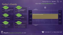University of Washington Digital Events Board allows room reservations at the screen