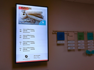 University of Wisconsin-Madison Union Art Studio Digital Signage