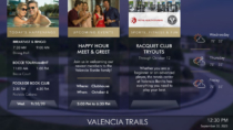 Valencia Trails - Digital Signage Events Board in AxisTV Signage Suite