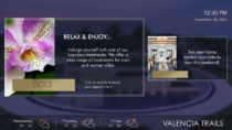 Valencia Trails - Digital Signage Layout in AxisTV Signage Suite