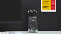 Visix EPS 42 Epaper Signs for Workspace Reservations can show onscreen elements using black, red, yellow and white ink