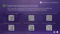 University of Washington Digital Signage with QR Codes