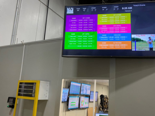 Windigo Logistics Digital Signage with Shift Schedule