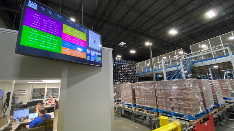 Windigo Logistics Warehouse Digital Signage