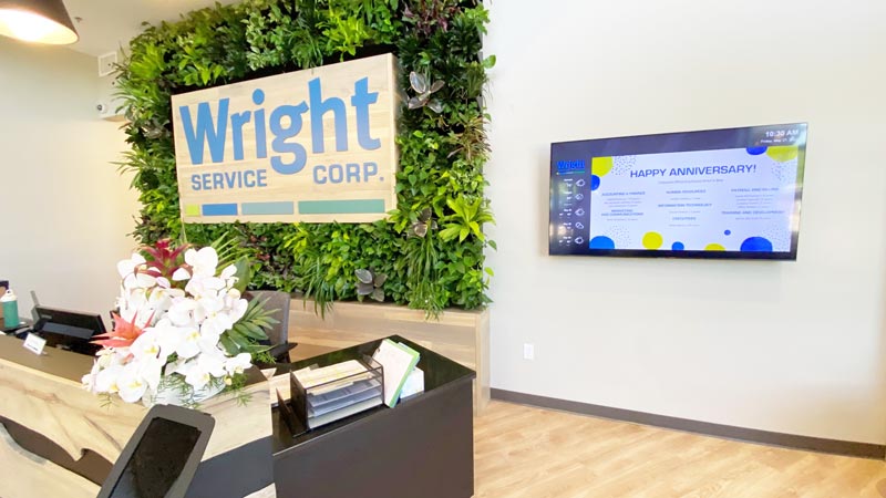 Wright Service Corp. Digital Signage